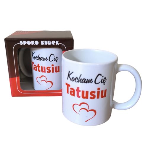 kubek w ozdobnym opakowaniu Kocham Cię Tatusiu 300 ml na Arena.pl