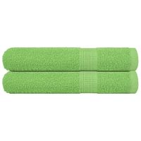 Ręczniki, 2 szt, zielone jabłko, 100x200 cm, bawełna 100%