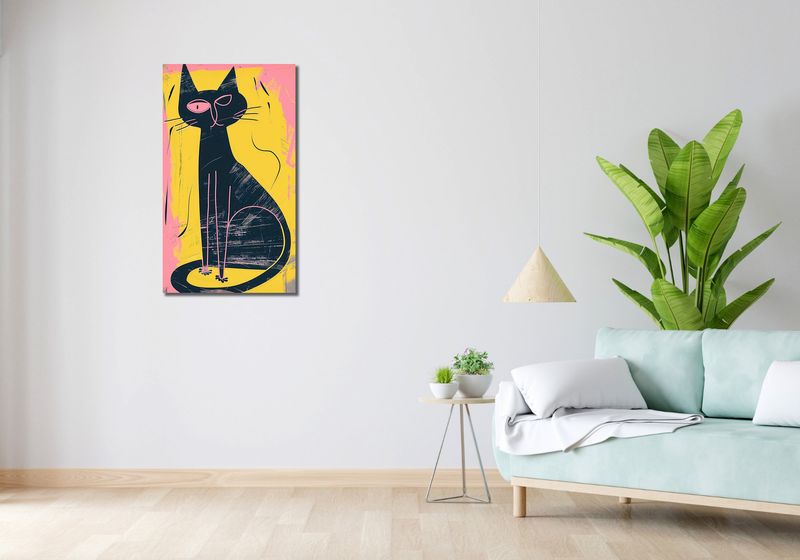 Obraz 50x90cm Kontrastowa Kotka zdjęcie 2