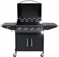 GRILL GAZOWY OGRODOWY LOVON 4+1, 16KW Z POKRYWĄ PALNIK BOCZNY + POKROWIEC