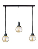 Lampa wisząca 3xE27 LACRIMA HONEY BLACK
