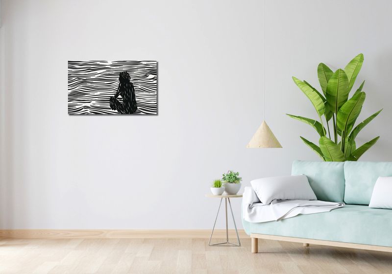 Obraz 70x40cm Złożone Fluidalne Linie zdjęcie 2