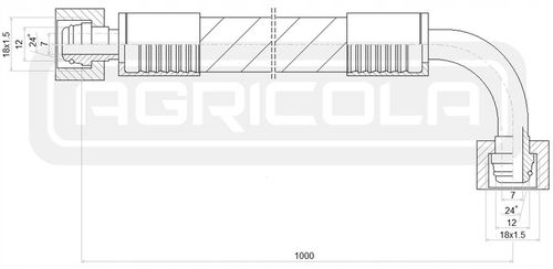 PRZEWÓD WĄŻ HYDRAULICZNY DN10 2SN M18x1.5 AK 100cm na Arena.pl