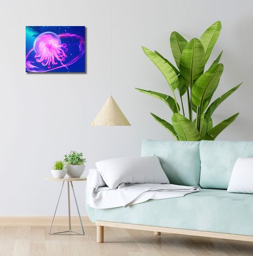 Obraz 40x30cm Neonowa Meduza na Arena.pl