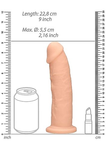 silicone dildo without balls - 22,8 cm - flesh na Arena.pl