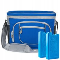 DUŻA TORBA TERMICZNA TURYSTYCZNA PIKNIKOWA 30L + 2szt. WKŁADY MROŻACE 500ml