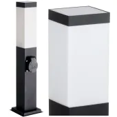 Lampa Ogrodowa stojąca Słupek 45 cm E27 z gniazdem 230V SuperLED