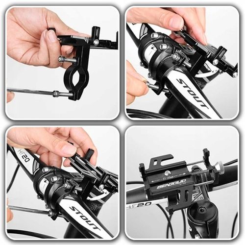 UCHWYT ROWEROWY NA TELEFON MONTOWANY NA KIEROWNICĘ ROWERU ALUMINIOWY na Arena.pl