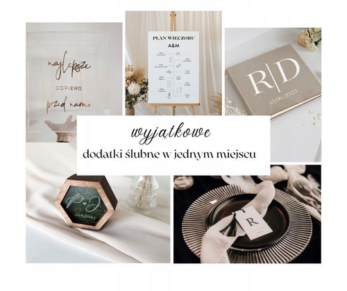 Pudełko, szkatułka na obrączki heksagon z inicjałami, grawerowane, na ślub na Arena.pl