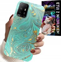 ETUI DO OPPO RENO 5Z / A94 5G - MARMURKOWE WZORY + SZKŁO HARTOWANE