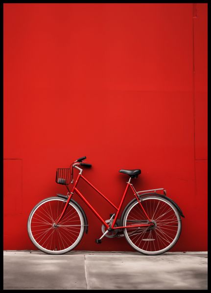 Plakat 64x90cm Czerwony Rower zdjęcie 2