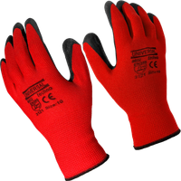 RĘKAWICE ROBOCZE OCHRONNE BHP RĘKAWICZKI MOCNE LATEX POWLEKANE ROZ. 10 XL