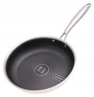 PATELNIA Stalowa Powłoka Nieprzywierająca PLASTER MIODU Hexagon 28cm 7628