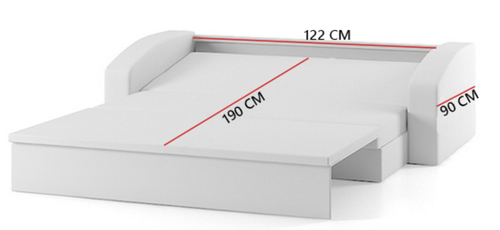 Sofa HEWLET z funkcją spania na Arena.pl