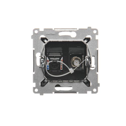 Simon54 Gniazdo antenowe typu "F" + komputerowe RJ45 DASFRJ45.01/49 czarny mat na Arena.pl