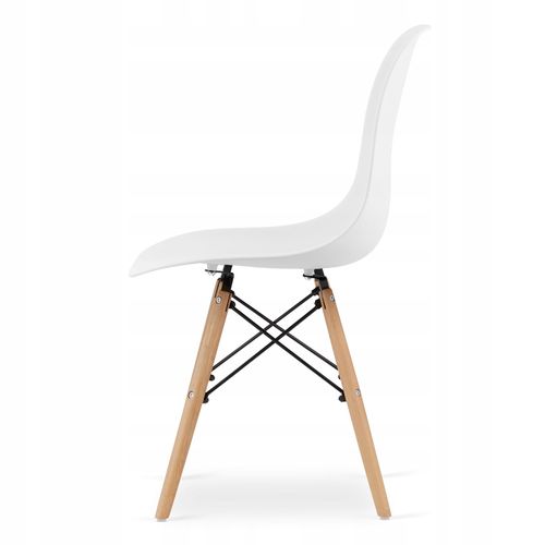 Zestaw stół prostokątny 120x80 dąb sonoma + 4 krzesła OSAKA białe na Arena.pl