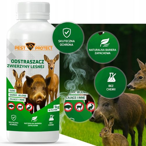 ODSTRASZACZ ŚRODEK NA DZIKI SARNY JELENIE ZAJĄCE PŁYN W PŁYNIE PEST na Arena.pl