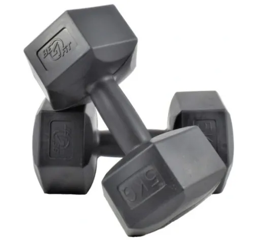 Zestaw Hantli Hantelków Ciężarki Bitumiczne do Ćwiczeń 2x 5kg na Arena.pl