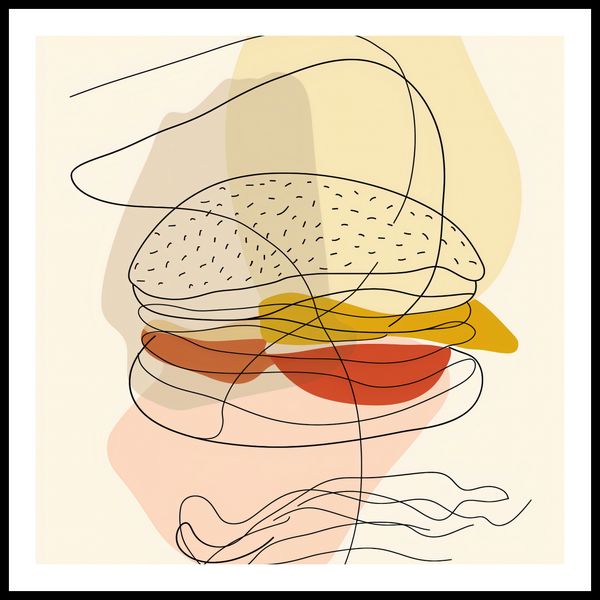Plakat 60x60cm Cieniutki Burger zdjęcie 3