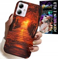 ETUI DO MOTOROLA MOTO G14 - PARK, JESIEŃ, SPADAJĄCE LIŚCIE, PLECKI
