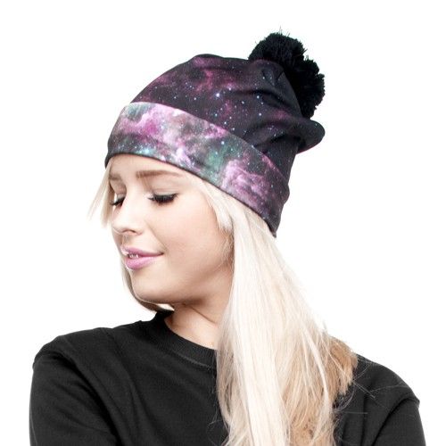 CZAPKA BEANIE FULLPRINT GALAXY BLACK na Arena.pl