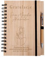 Zestaw Notatnik A5 notes PERSONALIZOWANY GRAWER prezent DLA PANI MAGISTER
