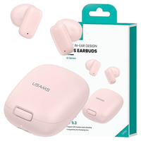 usams słuchawki bluetooth 5.3 twsid series bezprzewodowe różowy/pink
