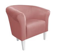 Fotel Milo nogi 20cm białe róż indyjski MG58