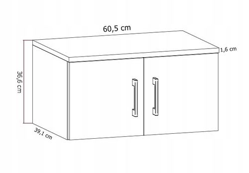Szafka łazienkowa nad pralkę NERO 60 biały/dąb craft złoty (W3) na Arena.pl