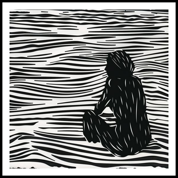 Plakat 100x100cm Złożone Fluidalne Linie zdjęcie 3