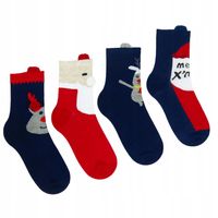 MORAJ Skarpety Świąteczne 4-PARY PREZENT 35-38