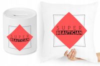 Dla Kosmetyczki Zestaw Poduszka + Skarbonka Z Nadrukiem Ze Zdjęciem