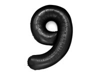 Balon foliowy "cyfra 9", czarna, 100 cm [balon na hel]