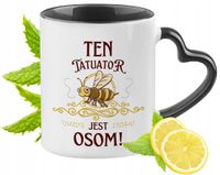 Dla Tatuatora Kubek Czarny Z Uszkiem W Kształcie Serca Na Prezent