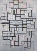 Plakat 13x18cm Composition No IV, Piet Mondrian Vintage do Salonu
