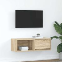 Szafka RTV Sonoma Oak 80x31x25,5 cm Drewno klejone