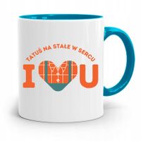 Kubek Błękitny Dla Taty Tatuś Na Zawsze W Sercu Z Nadrukiem Ze Zdjęciem