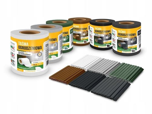 TAŚMA OGRODZENIOWA 19cmx35m GRAFITOWA OSŁONA NA PŁOT OGRODZENIE PANELOWE UV na Arena.pl