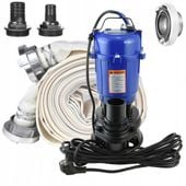 POMPA WODY CZYSTEJ SZAMBA BRUDNEJ Z ROZDRABNIACZEM ZATAPIALNA WĄŻ 20M