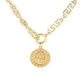 naszyjnik podwójny łańcuch z boginią kali