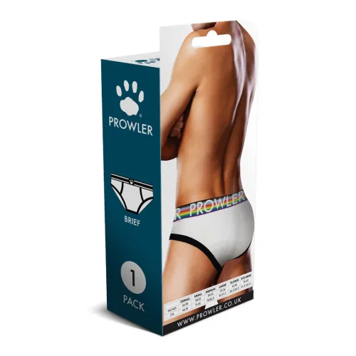 prowler paw brief xl - majtki męskie białe, tęczowy pas, rozmiar xl na Arena.pl