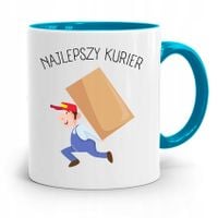 Kubek Błękitny Dla Kuriera Najlepszy Kurier Z Nadrukiem Ze Zdjęciem