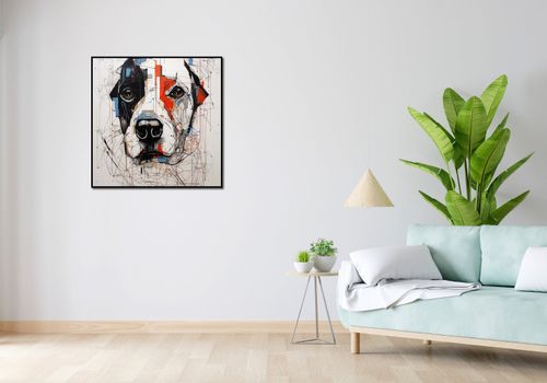 Plakat 80x80cm Przyrysowany Psiak na Arena.pl