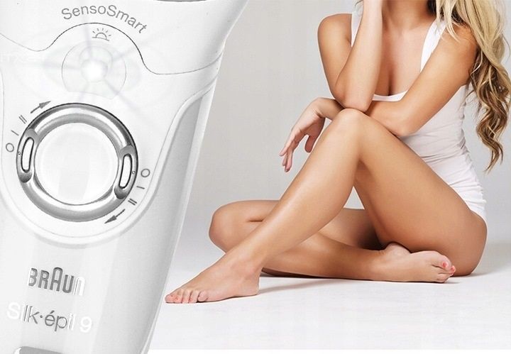 DEPILATOR BRAUN Silk-epil 9 SENSOSMART Wet&Dry + GOLARKA - LIMITED EDITION zdjęcie 12