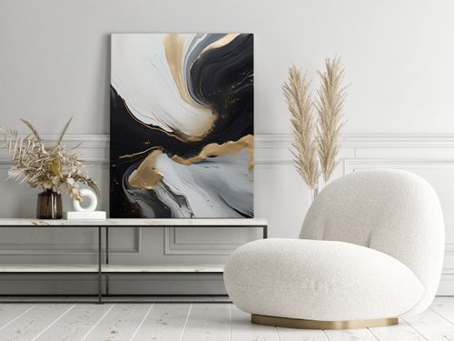 Obraz Canvas Styl GLAMOUR Złota Abstrakcja Marmur Dekoracja 40cm x 30cm na Arena.pl