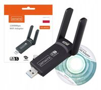 Adapter WiFi USB 3.0 Karta Sieciowa 1300MBps 5Ghz do Komputera Antena Wi-Fi