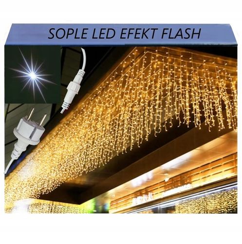 SOPLE 500 LED KURTYNA LAMPKI ZEWNĘTRZNE IP44 FLASH Białe Ciepłe na Arena.pl