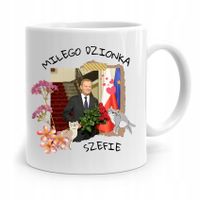 Kubek Donald Tusk Po Platforma Miłego Dzionka Z Nadrukiem Ze Zdjęciem