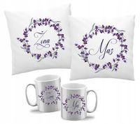 Prezent na ślub rocznicę Mąż i Żona Poduszka kube