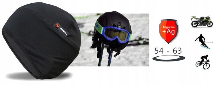 Supercienka TERMOAKTYWNA czapka Soft pod kask z J. srebra. SEZONOWA OBNIŻKA zdjęcie 8